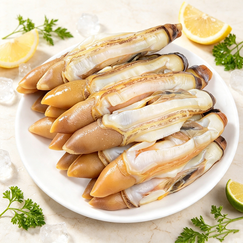 Deep-Sea Razor Clam Meat, Peeled & Frozen
