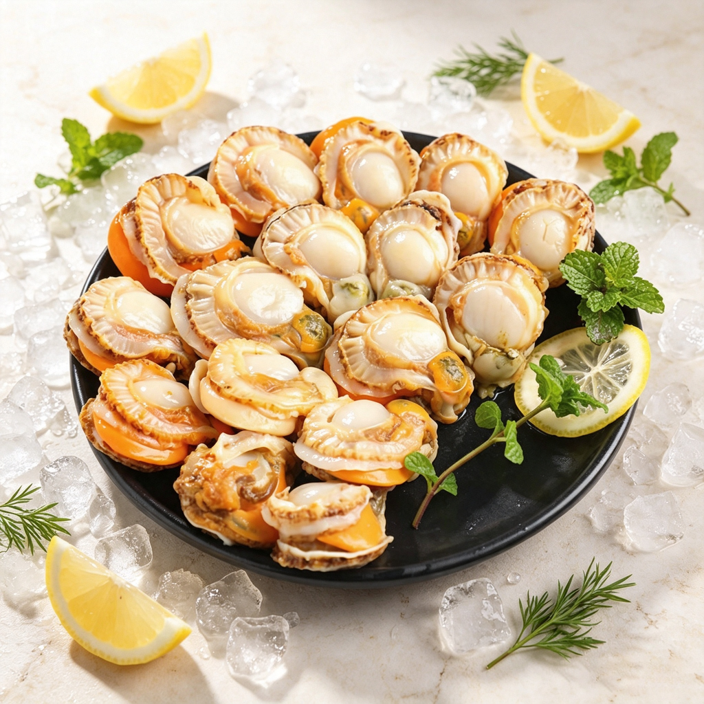 Frozen Scallop Meat (Whole with Roe)